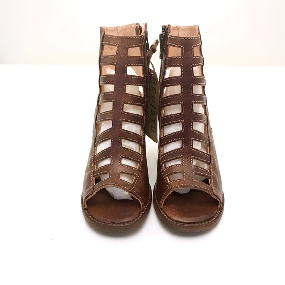 Anthropologie BedStu Occam Teak Rustic Heel Sandal - Picture 3 of 8